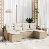 vidaXL set od 6 dijelova vrtnih kauča s jastučićima bež poli ratan | shoptok.hr