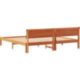  Konstrukcija postelje z vzglavjem Voskast rjav 180 x 200 cm, (5000126583) | Shoptok.si