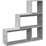 Pregrada regal za knjige 3 razine sivi 123x29x123 cm drveni | Eponuda.ba
