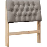 vidaXL tapecirani uzglavlje sivo-smeđa 80 cm čvrsto borovo drvo | shoptok.hr