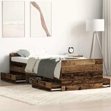 vidaXL Posteljni okvir brez vzmetnice star les 100x200 cm Cene