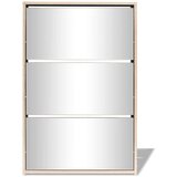 vidaXL Ormarić za Cipele s Ogledalom Boja Hrastovine 63x17x102,5 cm | shoptok.hr