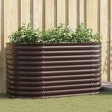 vidaXL Povišano vrtno ležišče Rjava Cinkano jeklo 160 x 80 x 81 cm | Shoptok.si