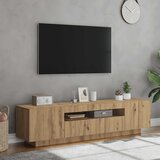 TV ormarić LED boja hrasta 160x35x40 cm konstruirano drvo | shoptok.hr