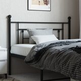  The Living Store Kovinsko posteljno vzglavje črno 107 cm - Vzglavje, (21500455) | Shoptok.si