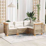vidaXL 4-dijelni set vrtnih sofa s jastucima bež od poliratana | shoptok.hr