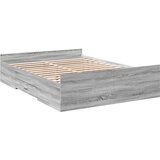 vidaXL Posteljni okvir s predali siva sonoma 140x190 cm inženirski les, (21128359) Cene