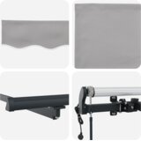 vidaXL automatska uvlačiva tenda svijetlosiva 450x350 cm, zamjenska tenda za okvir 4.5x3.5 m svijetlosiva | shoptok.hr
