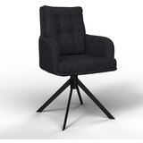 Bessagi Home Naslanjač Marietta, Črna, Vrtljiv Cene