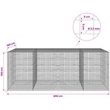  Gabion s žicom debljine 3,5 mm i mrežom 5x5 cm 400x100x150 cm | shoptok.hr