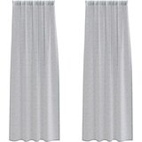 Voile zavjesa 2 pcs Tamno siva 245 x 140 cm Poliester | shoptok.hr