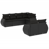  The Living Store Vrtna sedežna garnitura 7-delna z blazinami črn poli ratan - Vrtna Sedežna Garniture, (21455410) | Shoptok.si
