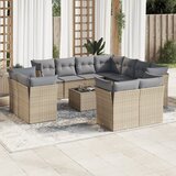 Maison Chic Seti vrtnega pohištva - Vrtna garnitura - Vrtni pohištvo set 12-delna z blazinami bež poli ratan, (21816132) | Shoptok.si