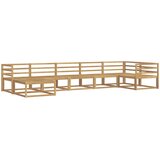  Set vanjskih sofa 7 pcs Bijela Čvrsto drvo akacije | shoptok.hr