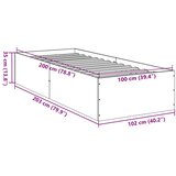  Okvir za krevet smeđi hrast 100 x 200 cm konstruirano drvo | shoptok.hr