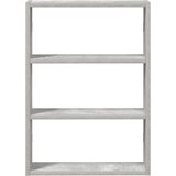 vidaXL Stenska polica betonsko siv 43x9x60 cm inž. les | Shoptok.si
