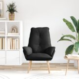 vidaXL Sprostični naslanjač Črna tkanina | Shoptok.si