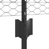 vidaXL 11 kosov U-kanal ograjnih stebrov Siva 80 cm jeklo, Hemizonska ograja Siva 0.8x50 m jeklo | Shoptok.si