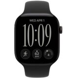 Apple watch series 12 gps + cellular 46mm black aluminium case with black sport band - m/l (MJG94WF/A) | Eponuda.com