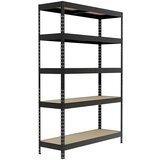 REGALUX Regal za velike obremenitve (V x Š x G: 180 x 120 x 40 cm, Nosilnost na polico: 210 kg, Število polic: 5 kos, Priklop, Antracit) | Shoptok.si