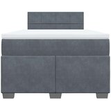 vidaXL box spring krevet s madracem tamnosivi 120 x 200 cm baršunasti | shoptok.hr