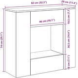  Zanatski Hrast 82 x 29 x 74 cm | shoptok.hr