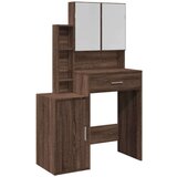 vidaXL Toaletni stolić s ormarićem smeđa boja hrasta 80x35x132 cm | shoptok.hr