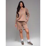 Ombre Unisex sweat shorts with drawstring waistband - brown | ePonuda.com