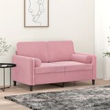vidaXL Ukrasni jastuci 2 kom ružičasti Ø 15 x 50 cm baršunasti | shoptok.hr