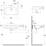 Sapho Bel keramičen umivalnik 60x40 cm Inka – | Shoptok.si