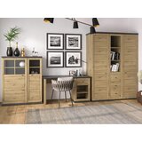 Hom`in visoka komoda, barve hrasta, temno siva | Shoptok.si