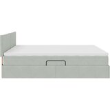  Postelja s shranjevanjem z vzmetnico Svetlo siva 90 x 200 cm, (5000100275) | Shoptok.si