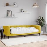 The Living Store Dnevna postelja z vzmetnico rumena 90x200 cm žamet - Dnevna Postelja Z Vzmetnico, (21489062) | Shoptok.si