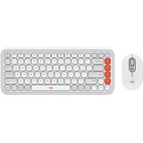 Logitech Tastatura + miš POP Icon Combo Wireless US White Cene