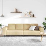  Kavč z blazino Siva zelena 250 x 77 x 76 cm Žametna tkanina, (5000138109) | Shoptok.si