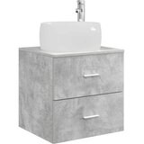 vidaXL Lavabo - Umivaonik s policom Betonska siva 49 5 x 44 5 x 66 cm - Betonska siva | shoptok.hr