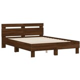 vidaXL Okvir za krevet s uzglavljem boja smeđeg hrasta 120x190 cm | shoptok.hr