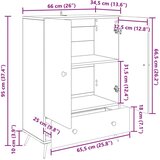  Kreveta Dimljeni hrast 66 x 34 5 x 95 cm Konstruirano drvo | shoptok.hr