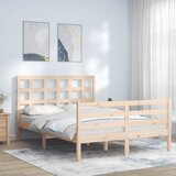 vidaXL Okvir kreveta s uzglavljem 120 x 200 cm od masivnog drva Cijene