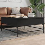  The Living Store Klubska mizica črna 95x95x45 cm inženirski les in kovina - Klubska Mizica, (21500657) | Shoptok.si