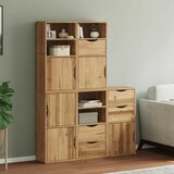  Bočni ormarići 5 kom ODDA 40x24x79 cm puno drvo bor | shoptok.hr