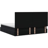  Krevet od pjene s madracem i LED-om Crna 200 x 200 cm Baršun - Crna 200 x 200 cm Prošiveno gumbima | shoptok.hr