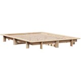 vidaXL Okvir kreveta bez madraca 140 x 190 cm od masivne borovine | shoptok.hr