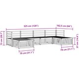  Setovi sofa 6 pcs Prirodna Čvrsto drvo akacije | shoptok.hr