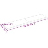 Stolna ploča tamnosmeđa 180 x 40 x (2-4) cm obrađena hrastovina | shoptok.hr
