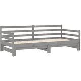  Dnevni ležaj na izvlačenje 2 x (90 x 200) cm sivi od borovine | Eponuda.ba
