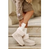 Big Star Platform Snow Boots with Fur Big Star Light Beige | Eponuda.ba