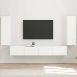  Set omare za televizijo na steni 4 pcs Bela Konstruiran les, (5000132454) | Shoptok.si