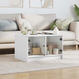  Stolić za kavu sa staklenim vratima bijeli 68x50x42 cm | shoptok.hr