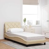 vidaXL posteljni okvir brez vzmetnice Cream 90x200 cm Tkanina Cene